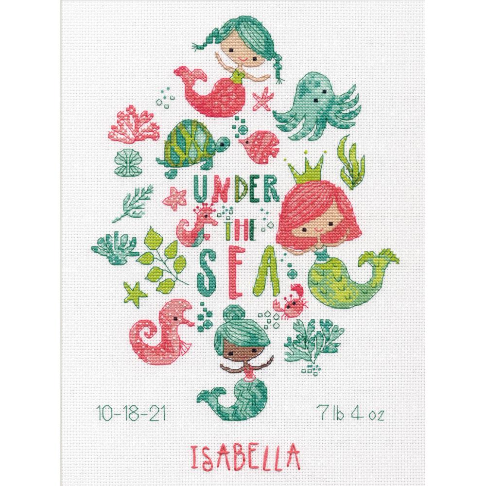 (image for) Under The Sea Birth Record Counted Cross Stitch Kit